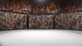 Dolly in shot of empty mixed martial arts fight ring - 3D Animation of MMA Cage