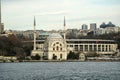 Dolmabahce Mosque view from Istanbul Bosphorus cruise Royalty Free Stock Photo