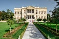 Dolmabahce Palace. Exterior facade of the Selamlik and Selamlik garden. Istanbul, Turkey