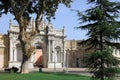 Dolmabahce Palace. Exterior facade of the Gate of Treasury. Istanbul, Turkey Royalty Free Stock Photo