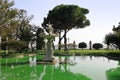 Dolmabahce Palace. View of the Selamlik garden with beautiful sculptural fountain. Istanbul, Turkey