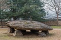 Dolmen burial chamber with large boulder used as capstone