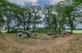 Dolmen D51, Noord-Sleen municipality of Coevorden in the Dutch province of Drenthe is a Neolithic Tomb Royalty Free Stock Photo