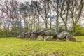 Dolmen D18 in the province of Drenthe Royalty Free Stock Photo