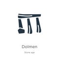 Dolmen icon vector. Trendy flat dolmen icon from stone age collection isolated on white background. Vector illustration can be