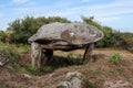 Run-er-Sinzen dolmen - megalithic monument near Erdeven in Brittany