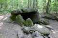 Dolmen in Shapsug. Forest in the city near the village of Shapsugskaya, sights are dolmens and ruins of ancient civilization Royalty Free Stock Photo