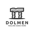 Dolmen stone megalith logo design