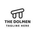 Dolmen stone megalith logo design