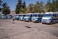 Dolmus vans in Bodrum Royalty Free Stock Photo