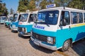 Dolmus vans in Bodrum Royalty Free Stock Photo