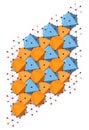 Dolomite (calcium magnesium carbonate, CaMg(CO3)2) mineral, crystal structure