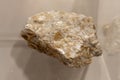 Dolomite collection stone on display selective focus