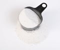 Dolomite mineral powder heep on white background