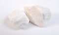 Dolomite mineral stones heep on white background. Royalty Free Stock Photo