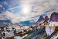 Dolomite mountains, Sella pass