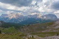 Dolomite panorama of Conturines and Lagazuoi with dramatic sky