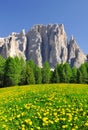 Dolomite peaks, Rosengarten Royalty Free Stock Photo