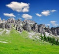 Dolomite peaks, Rosengarten Royalty Free Stock Photo