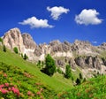 Dolomite peaks, Rosengarten Royalty Free Stock Photo