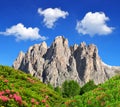 Dolomite peaks, Rosengarten Royalty Free Stock Photo