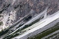 Dolomite slope with characteristic stone color and texture Royalty Free Stock Photo