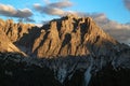 Dolomite at sunrise, Cortina D`ampezzo, Italy, Col de Varda