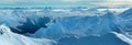 Dolomiten Alps winter view (Austria). Panorama. Royalty Free Stock Photo
