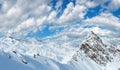 Dolomiten Alps winter view Austria. Panorama Royalty Free Stock Photo