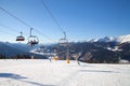 Monte Elmo, Dolomites, Italy - Mountain skiing and snowboarding. Sexten (Sesto), Trentino-Alto Adige, Alta Pusteria