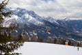 Monte Elmo, Dolomites, Italy - Mountain skiing and snowboarding. Sexten (Sesto), Trentino-Alto Adige, Alta Pusteria