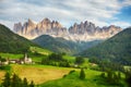 Dolomites alps, Mountain - Val di Funes Royalty Free Stock Photo