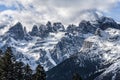 Dolomites of Brenta Italy winter Panoramic view