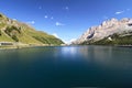 Dolomites - Fedaia lake Royalty Free Stock Photo