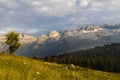 Dolomites on Italian and Slovenian border around  mountain Monte Ursic with 2541 m in Julian Alps Royalty Free Stock Photo