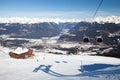 Dolomites, Italy. Kronplatz Plan de Corones, Puster Valley, Mountain ski. Royalty Free Stock Photo