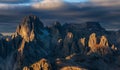 Dolomites, Italy, Morning sunrise Royalty Free Stock Photo