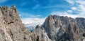Dolomites, Italy - panorama of peaks of Sassolungo and Sasso-piatto group