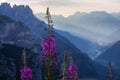 Sunrise in Dolomites mountains, Italy