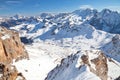 Dolomites, Italy - View from Sass Pordoi, Arabba-Marmolada, Val Di Fassa Royalty Free Stock Photo