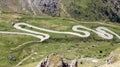 Dolomites landscape with mountain road. Royalty Free Stock Photo