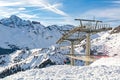 Dolomites landscape panorama in winter, Italy, Arabba Royalty Free Stock Photo