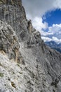 Dolomites landscape, rocks and mountains in the UNESCO list in South Tyrol in Italy