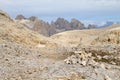 Dolomites landscape, Rosetta plateau, San Martino di Castrozza Royalty Free Stock Photo