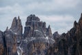 Dolomites mountains in the North of Italy. Mountain tops against