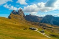 Dolomites mountains Seceda beautiful landscape, South Tyrol, Italy, Europe