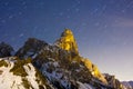 Dolomites Night Startrail Royalty Free Stock Photo