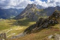 Dolomites in September. View of Ciampac and Colac