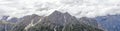 Dolomites view from plan de corones in summer landscape