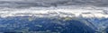 Dolomites view from plan de corones in summer landscape